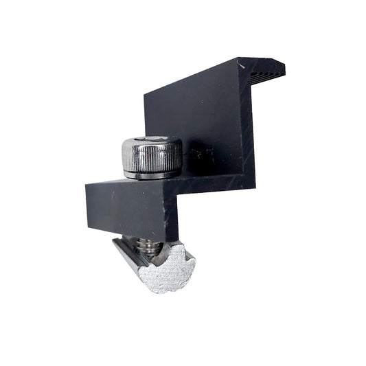 Endklemmen inkl. Schraube und Nut 30mm/35mm Schwarz/Silber