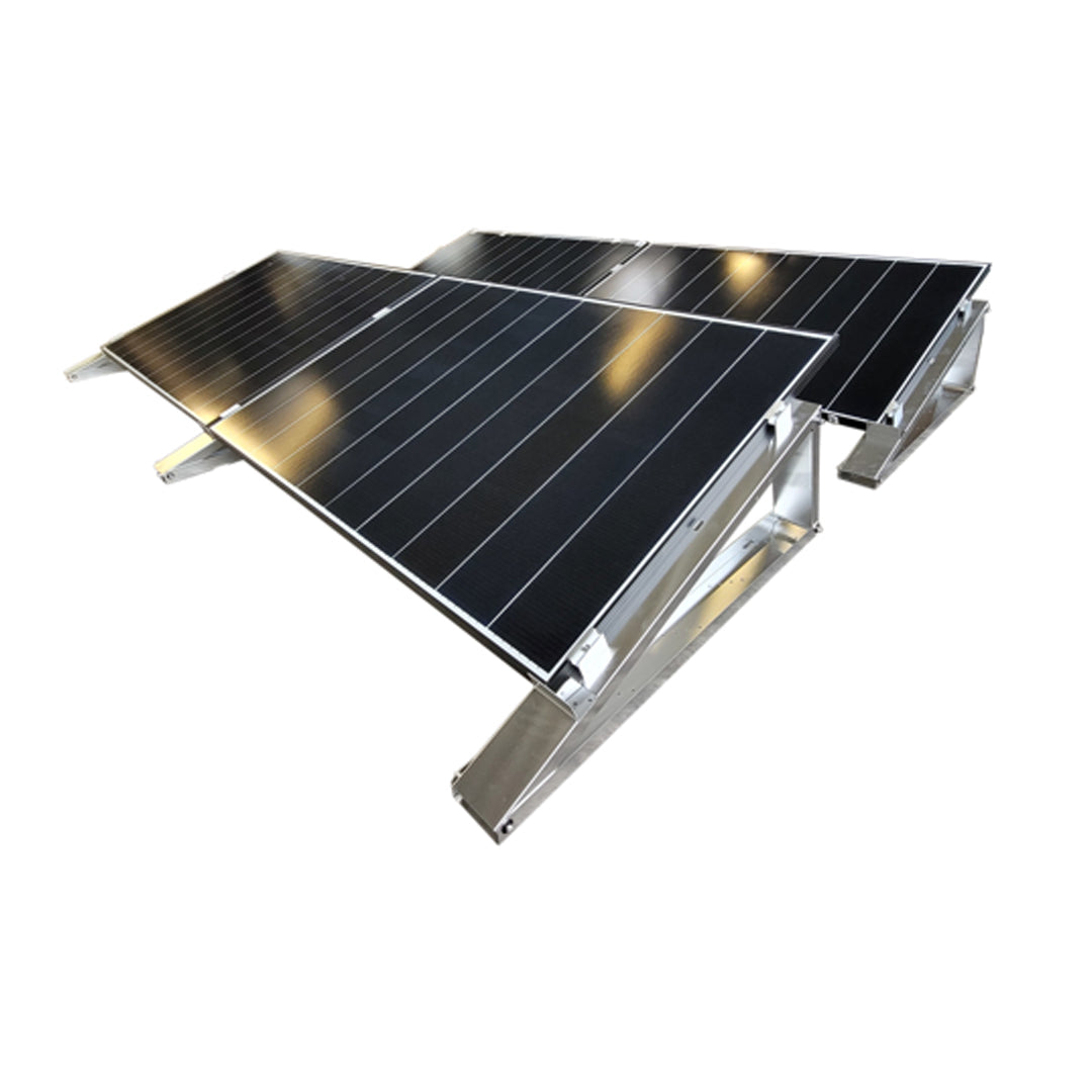 Zestaw montażowy do 2 modułów solarnych na płaskim dachu - montaż modułów solarnych / mocowanie