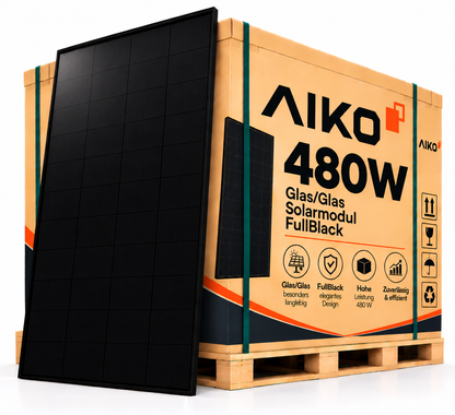 37X AIKO Glas/Glas 480W Full Black Solarmodule inkl. Lieferung deutschlandweit