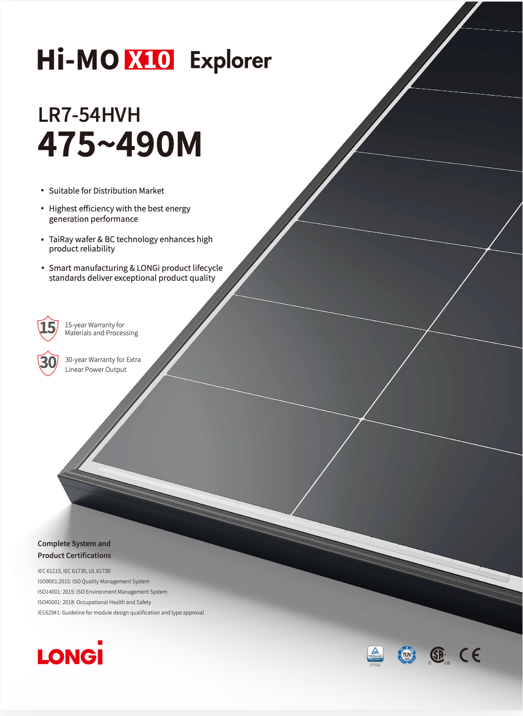 LONGI SOLAR 480W BlackFrame