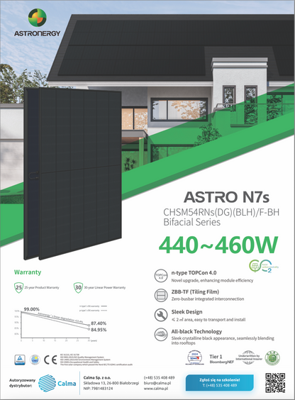 AstroEnergy 450W Solarmodul Glas/Glas/bifacial FULLBLACK