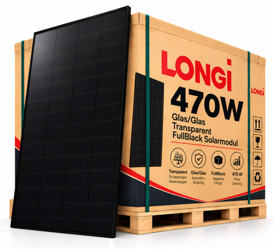 Longi Solar 470W Glas/Glas transparent/FullBlack