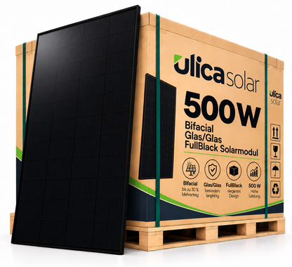 ULICA SOLAR BIFACIAL GLAS/GLAS SOLARMODULE 500W FULLBLACK
