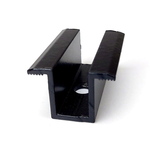 Mittelklemme Set inkl. Schraube und Nut 30mm/35mm Schwarz/Silber